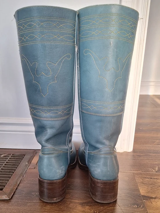 RARE Blue Frye Campus Stitching Horse Boots, Ladies Size 8 - Picture 4 of 6